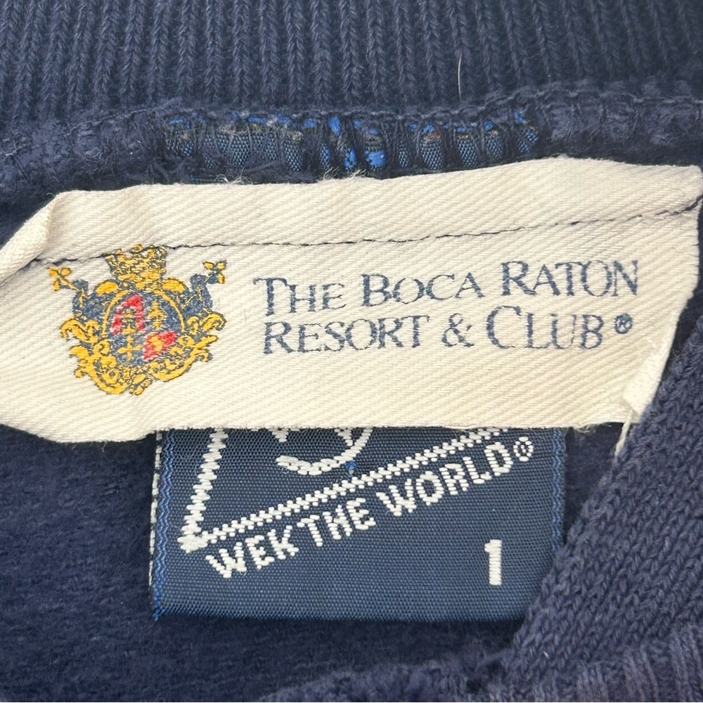 Vtg 90s Boca Ration Cropped Collared Sweater - image 6